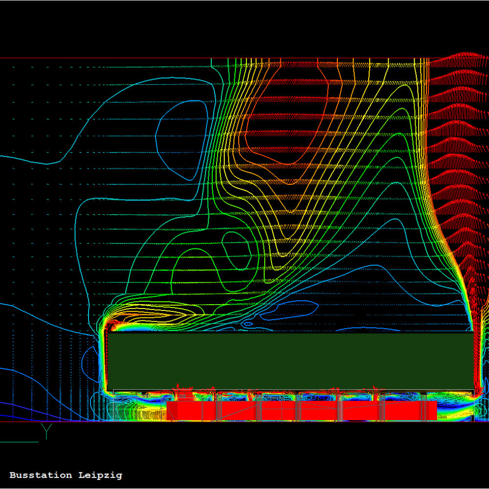 Simulation für Fernbus Terminal Leipzig